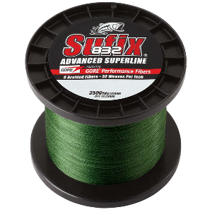 SUFIX 832 ADVANCED SUPERLINE BRAID, 30LB, LOW-VIS GREEN, 3500 YDS