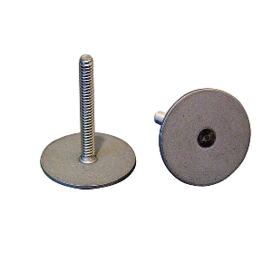 WELD MOUNT STAINLESS STEEL STUD 1.25" BASE 10 X 24 THREADS 1.00" TALL, 15 QUANTITY