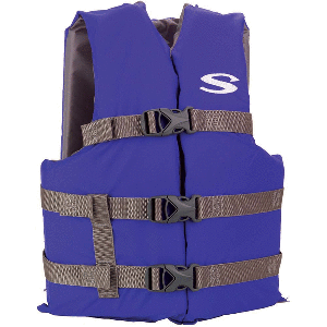 STEARNS YOUTH CLASSIC VEST LIFE JACKET, 50-90LBS, BLUE/GREY