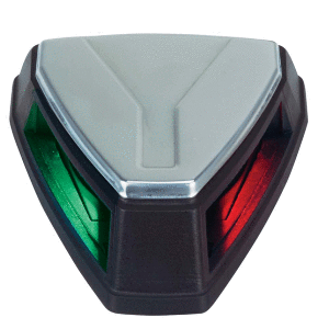 PERKO 12V LED BI-COLOR NAVIGATION LIGHT, BLACK/STAINLESS STEEL