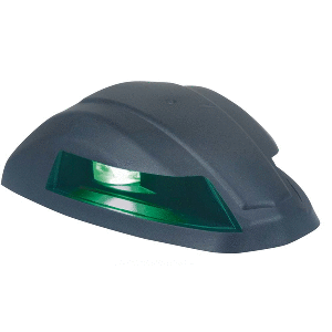 PERKO 12V LED BI-COLOR NAVIGATION LIGHT, BLACK ROUNDED