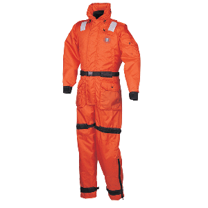MUSTANG DELUXE ANTI-EXPOSURE COVERALL & WORK SUIT, ORANGE, LARGE