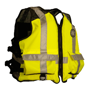 MUSTANG HIGH VISIBILITY INDUSTRIAL MESH VEST, FLUORESCENT YELLOW/GREEN/BLACK, XXL/3XL