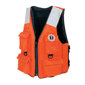 MUSTANG 4-POCKET FLOTATION VEST, ORANGE, XXL