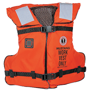 MUSTANG TYPE III/V WORK VEST, ORANGE, ADULT UNIVERSAL