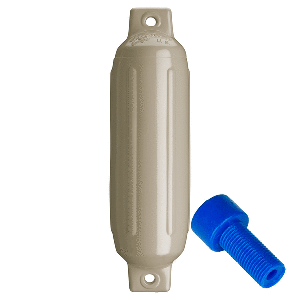 POLYFORM G-1 TWIN EYE FENDER 3.5" X 12.8", SAND W/ADAPTER