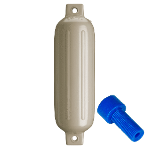 POLYFORM G-3 TWIN EYE FENDER 5.5" X 19", SAND W/ADAPTER