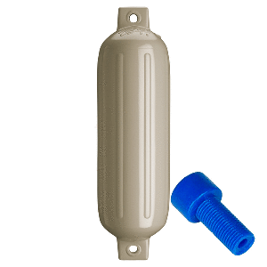 POLYFORM G-4 TWIN EYE FENDER 6.5" X 22", SAND W/ADAPTER