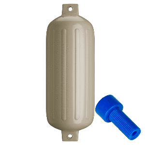POLYFORM G-6 TWIN EYE FENDER 11" X 30", SAND W/ADAPTER