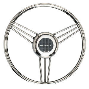 UFLEX V27 13.8" STEERING WHEEL, STAINLESS STEEL GRIP & SPOKES