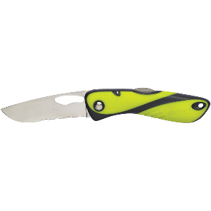 WICHARD OFFSHORE KNIFE, SINGLE SERRATED BLADE, FLUORESCENT
