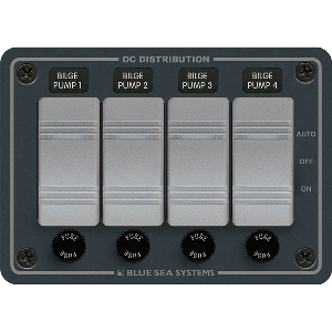 BLUE SEA 8666 CONTURA 4 BILGE PUMP CONTROL PANEL