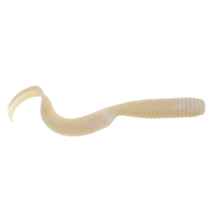 BERKLEY GULP! SALTWATER GRUB, 5", WHITE GLOW