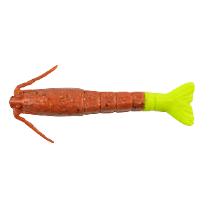 BERKLEY GULP! SALTWATER SHRIMP, 3", NEW PENNY/CHARTREUSE