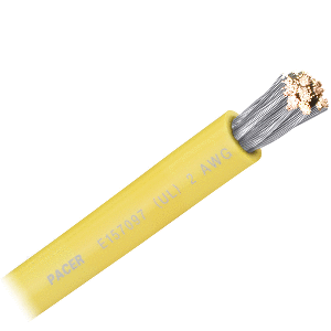 PACER YELLOW 2 AWG BATTERY CABLE, SOLD BY THE FOOT