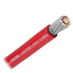 PACER RED 1 AWG BATTERY CABLE, SOLD BY THE FOOT