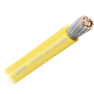 PACER YELLOW 1/0 AWG BATTERY CABLE, SOLD BY THE FOOT