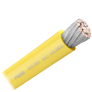 PACER YELLOW 4/0 AWG BATTERY CABLE, SOLD BY THE FOOT