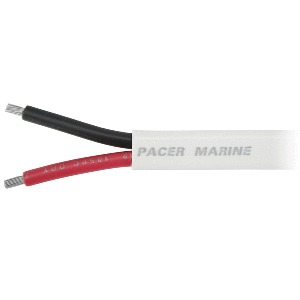 PACER 6/2 AWG DUPLEX CABLE, FLAT CABLE, RED/BLACK, 50'