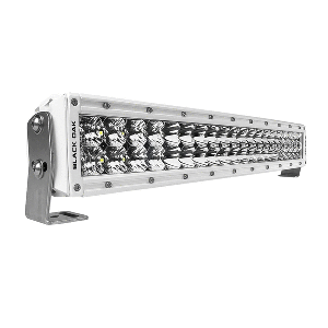 BLACK OAK PRO SERIES 3.0 CURVED DOUBLE ROW 20" LED LIGHT BAR, COMBO OPTICS, WHITE HOUSING