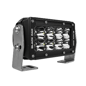 BLACK OAK PRO SERIES 3.0 DOUBLE ROW 4" LED LIGHT BAR, SPOT OPTICS, BLACK HOUSING