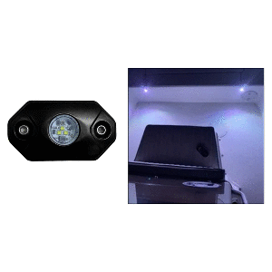 BLACK OAK ROCK ACCENT LIGHT, WHITE, BLACK HOUSING