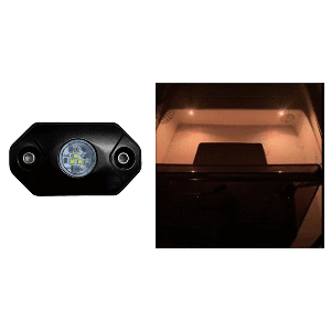 BLACK OAK ROCK ACCENT LIGHT, AMBER, BLACK HOUSING
