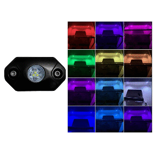 BLACK OAK ROCK ACCENT LIGHT, RGB, BLACK HOUSING