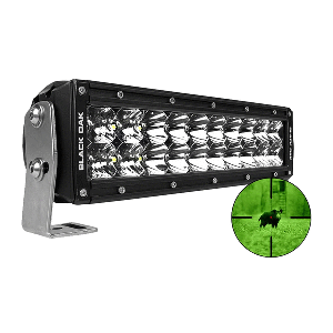 BLACK OAK PRO SERIES 3.0 10" 850NM INFRARED DOUBLE ROW LED LIGHT BAR, COMBO OPTICS, BLACK HOUSING