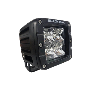 BLACK OAK 2" LED POD LIGHT, FLOOD OPTICS, BLACK HOUSING, PRO SERIES 3.0