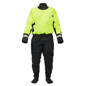 MUSTANG MSD576 WATER RESCUE DRY SUIT, FLUORESCENT YELLOW GREEN-BLACK, XXL