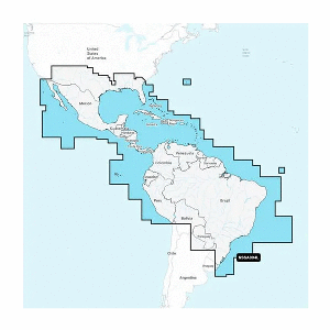 GARMIN NAVIONICS+ NSSA004L, MEXICO, THE CARIBBEAN TO BRAZIL, INLAND & COASTAL MARINE CHART
