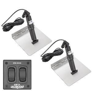 LECTROTAB XKA STAINLESS STEEL TRIM TAB KIT W/ROCKER SWITCH, 9 X 18