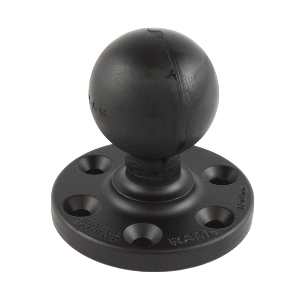 RAM MOUNT RAM LARGE ROUND PLATE W/6-HOLE PATTERN & BALL