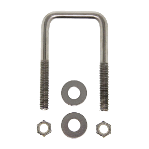 CE SMITH ZINC U-BOLT 7/16"-14 X 3-1/8" X 3" W/WASHERS & NUTS, SQUARE