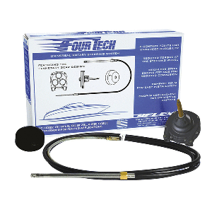 UFLEX FOURTECH 9' BLACK MACH ROTARY STEERING SYSTEM W/HELM, BEZEL & CABLE