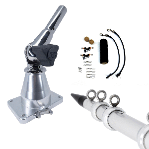 TIGRESS XD BAY SERIES TOP MOUNT SYSTEM, 15', ALUMINUM SILVER OUTRIGGERS DELUXE RIGGING KIT