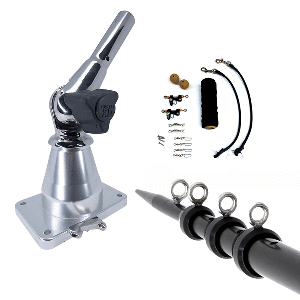 TIGRESS XD BAY SERIES TOP MOUNT SYSTEM, 15', ALUMINUM BLACK OUTRIGGERS DELUXE RIGGING KIT