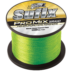 SUFIX PROMIX BRAID, 40LB, NEON LIME, 1200 YDS