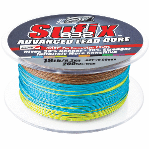 SUFIX 832 ADVANCED LEAD CORE, 18LB, 10-COLOR METERED, 200 YDS