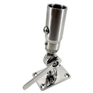 SEAVIEW STARLINK STAINLESS STEEL 1"-14 THREADED ADAPTER & STAINLESS STEEL RATCHET BASE