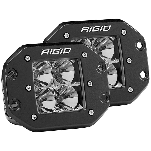 RIGID INDUSTRIES D-SERIES PRO FLOOD FLUSH MOUNT BLACK LIGHT, PAIR