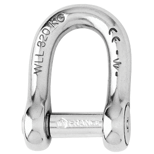 WICHARD SELF-LOCKING ALLEN HEAD PIN D SHACKLE, 6MM DIAMETER, 1/4"