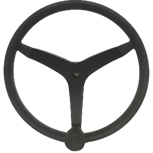 UFLEX, V46, 13.5" STAINLESS STEEL STEERING WHEEL W/SPEED KNOB, BLACK