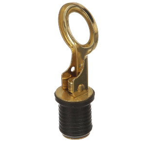 ATTWOOD SNAP-HANDLE BRASS DRAIN PLUG, 1" DIAMETER