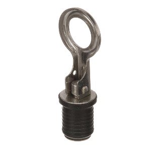 ATTWOOD SNAP-HANDLE STAINLESS STEEL DRAIN PLUG, 1" DIAMETER