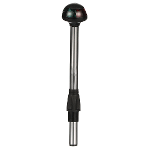 ATTWOOD PULSAR BI-COLOR 2-PIN STOWAWAY LIGHT, 10"ANGLED
