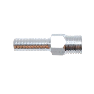 ATTWOOD UNIVERSAL ALUMINUM FUEL HOSE FITTING, 3/8" NPT X 3/8" BARB