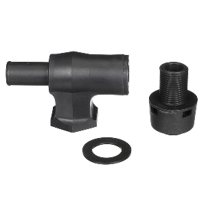 ATTWOOD 90-DEG P-TRAP FUEL TANK VENT, BLACK W/BLACK VENT HEAD