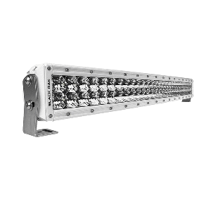 BLACK OAK 30" MARINE CURVED DOUBLE ROW LED LIGHT BAR, SPOT OPTICS, WHITE HOUSING, PRO SERIES 3.0